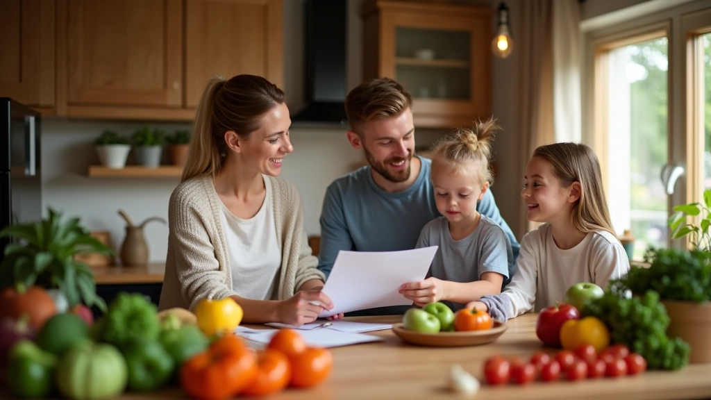 Rodzina planująca posiłki